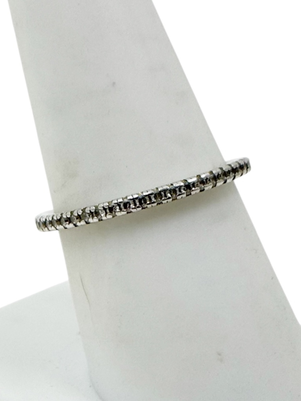 sterling silver cubic zirconia band ring - GM961